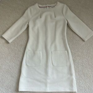 Biden cream Ottoman dress